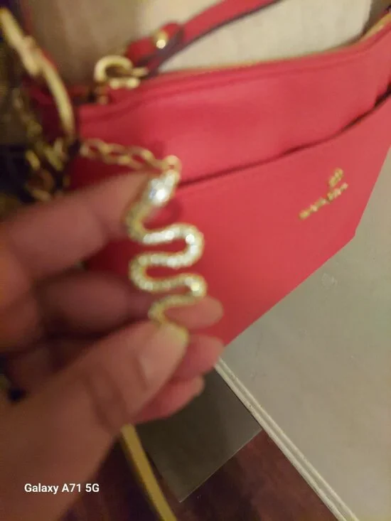 Nanette Lepore Red and Gold Crossbody - Picture 6 of 10